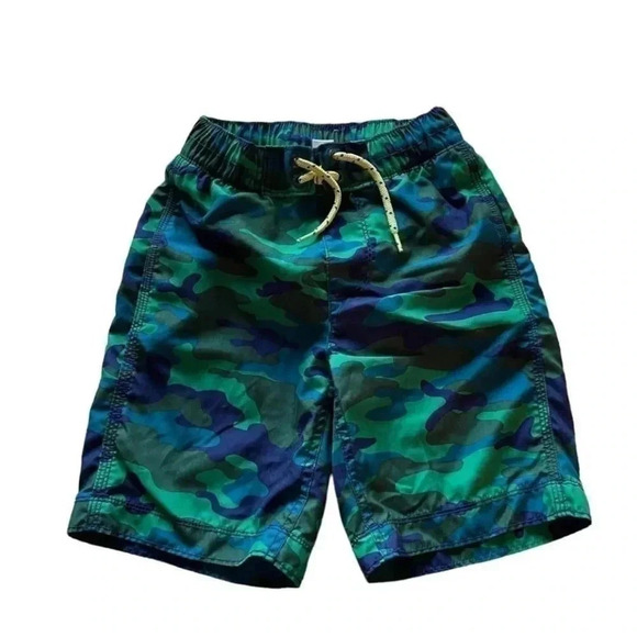 Gap Green Blue Camo Tropical Island  Short Board Pants SZ S (6/7) # 1204 - Picture 1 of 6